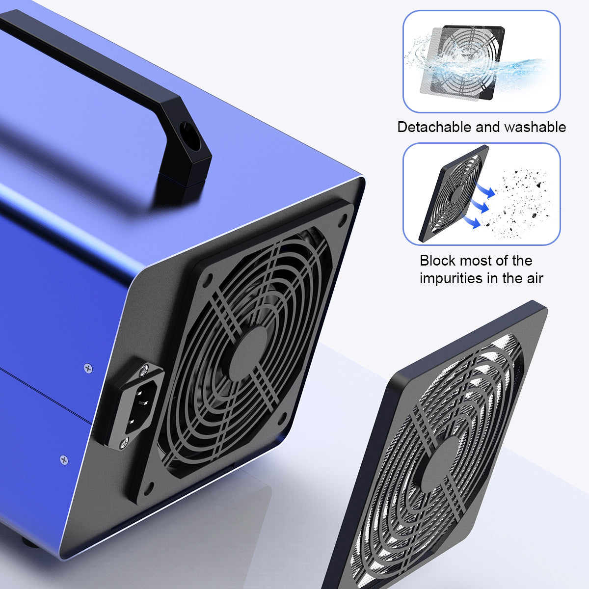 Portable Ozone Generator Touch control O3 Air Purifier Cleaner 99000mg