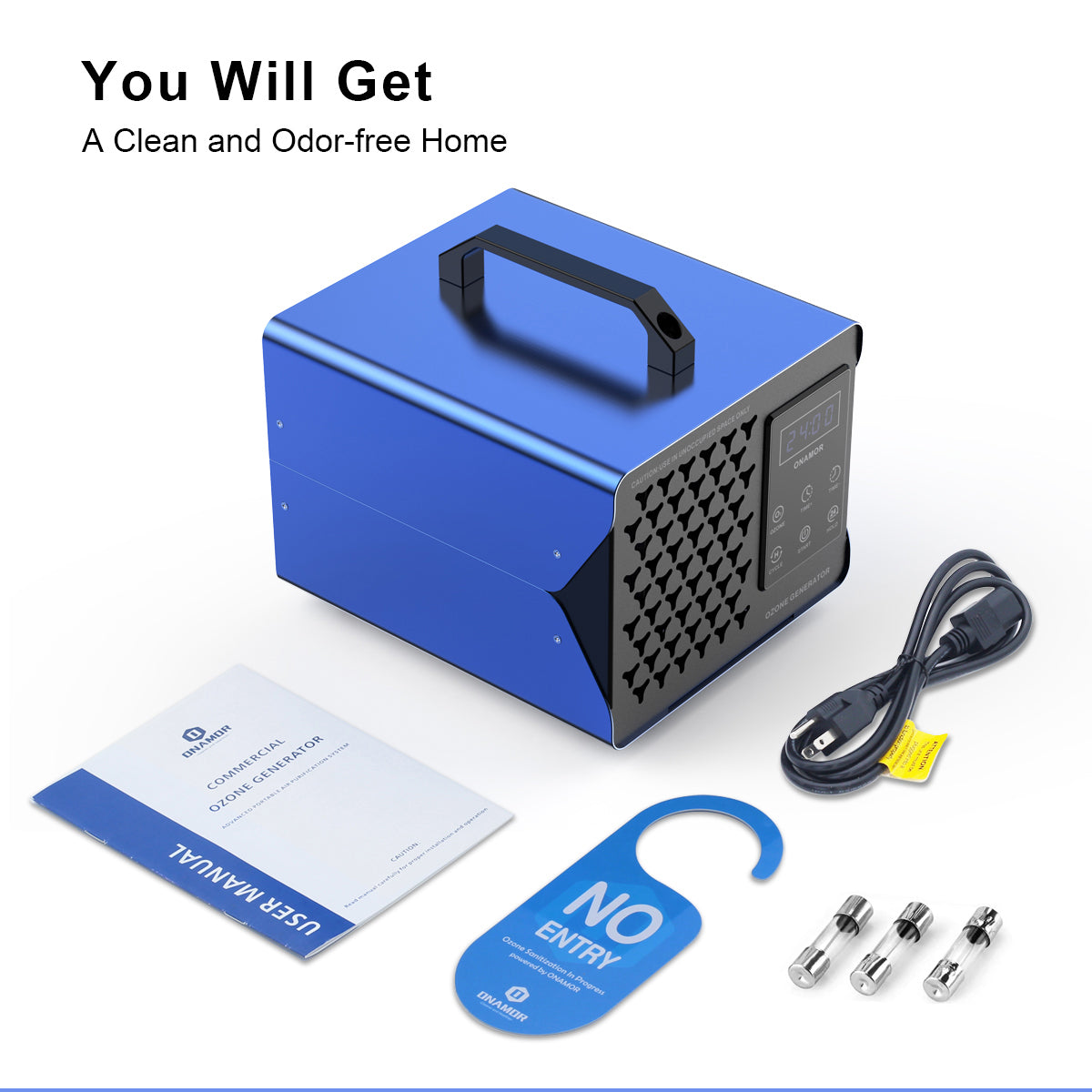 Portable Ozone Generator Touch control O3 Air Purifier Cleaner 99000mg