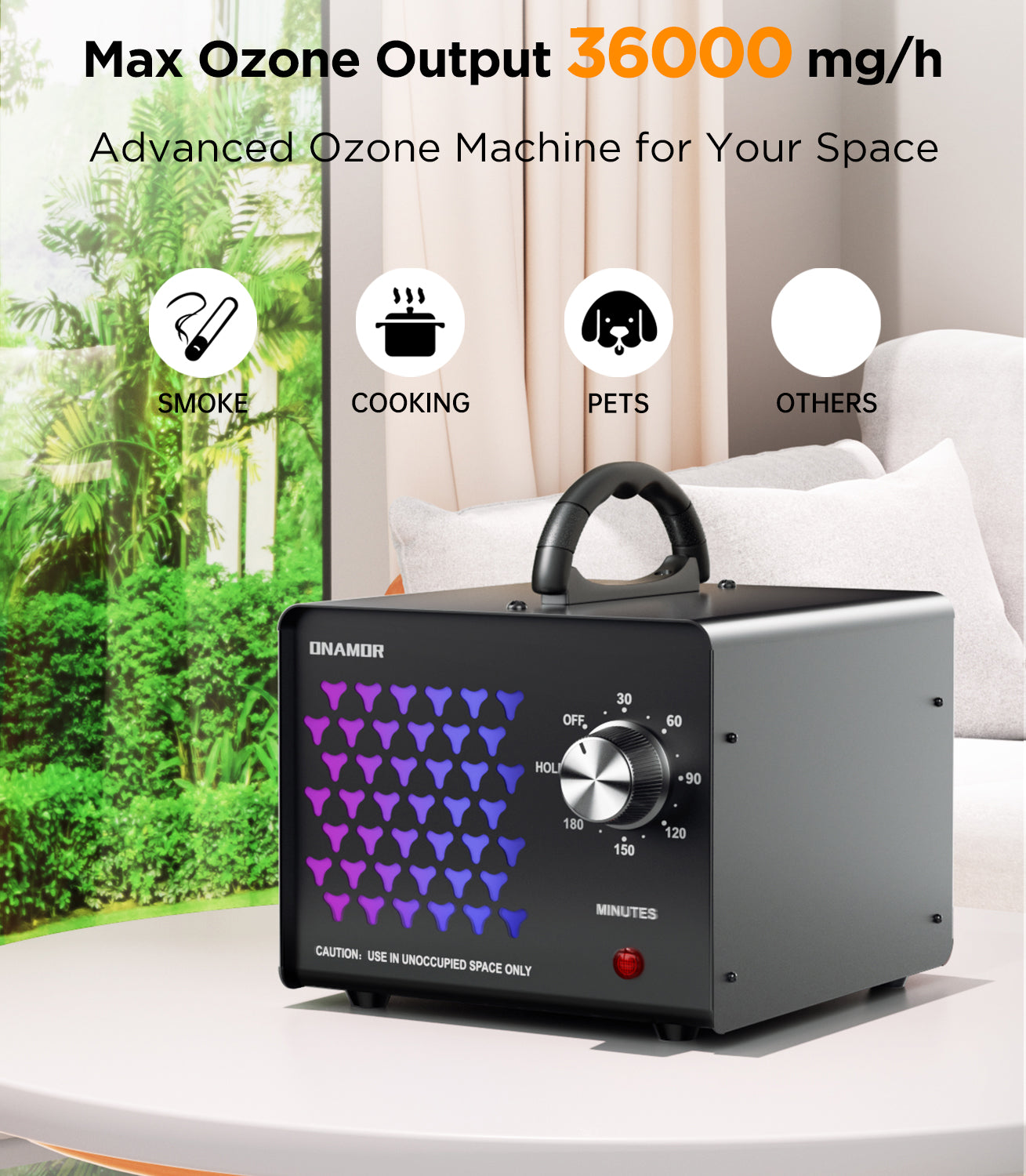 Ozone Generator Air Purifier Cleaner Odor removal for Home Car