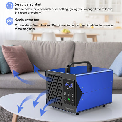 Portable Ozone Generator Touch control O3 Air Purifier Cleaner 30000mg/H